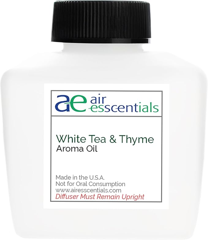 White Tea & Thyme Aroma Oil, Essential Oils Blend for Diffusers & Scent Machines, Rose Petals, Thyme & Balsam, Aromatherapy, Cold Air Diffuser Compatible, 100 mL - Bloomnest