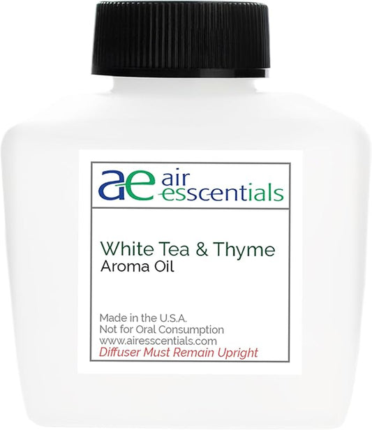 White Tea & Thyme Aroma Oil, Essential Oils Blend for Diffusers & Scent Machines, Rose Petals, Thyme & Balsam, Aromatherapy, Cold Air Diffuser Compatible, 100 mL - Bloomnest