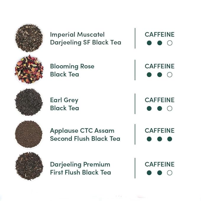 VAHDAM, Assorted Black Tea Loose Leaf Tea Gift Set (10 Flavors) Gift Ideas for Women & Men | Directly Sourced From Assam and Darjeeling | Resealable Ziplock Pouch | Gifts for Him/Her - Bloomnest