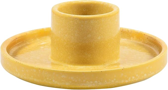 White Sage Incense Holder, Palo Santo Holder, Ceramic Sage Incense Holder and Sage Smudge Bowl for Cleansing, Smudging, and Meditation, Yellow Lestino
