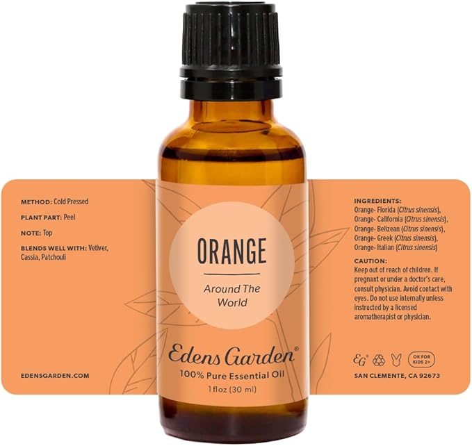 Edens Garden Orange Around The World Essential Oil- 100% Pure Premium Grade, Undiluted, Natural, Therapeutic, Aromatherapy, The Best for Diffuser, Skin, Candle, Laundry 30 ml (1 fl oz) EdensGarden