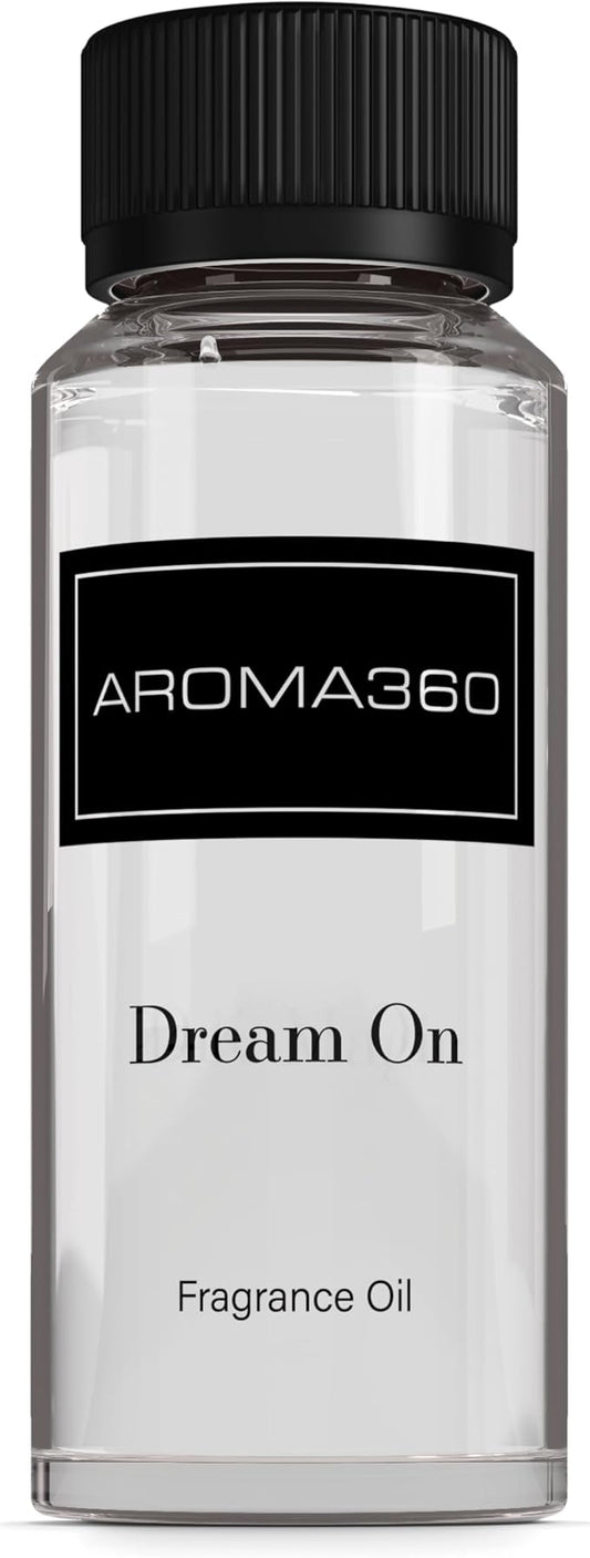 Aroma360 - Dream On Fragrance Oil Blend | Hotel Inspired for Luxury Essential Oil Diffusers | Aromatherapy Scent Diffuser Oil | Serene White Tea, Healing Aloe Vera, and Warm Earthy Cedar. - 120ML - Bloomnest