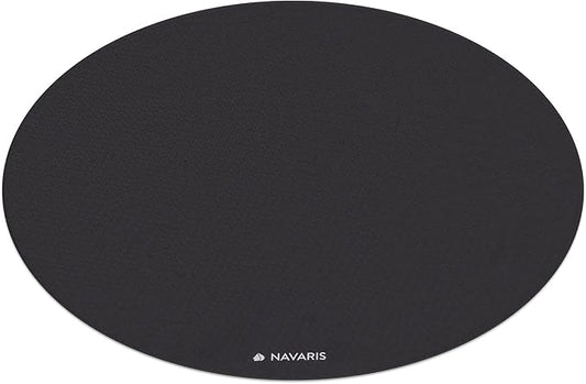 Navaris Round Yoga Mat - 47" Diameter Circular Exercise Mat 1/4" Thick - Non-Slip Mat for Cardio, Workout, Fitness, Tai Chi, Meditation - Size Small - Bloomnest