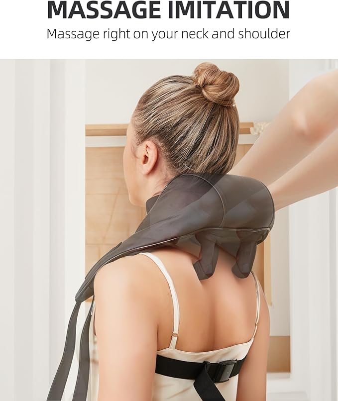 Cordless Neck and Shoulder Massager with Soothing Heat, Upgarded 6D Deep Tissue Kneading, Shiatsu Massager for Neck,Shoulder,Back, Gifts for Men Women Mom Dad