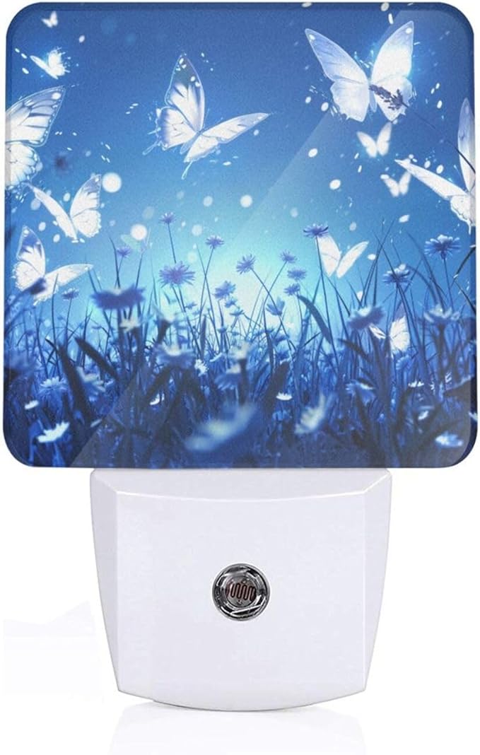 Led Night Light, Night Garden Butterfly Decorative Plug in Nightlights,with Smart Auto Dusk to Dawn Night Light for Bedroom, Kitchen, Nursery, Bathroom - Bloomnest