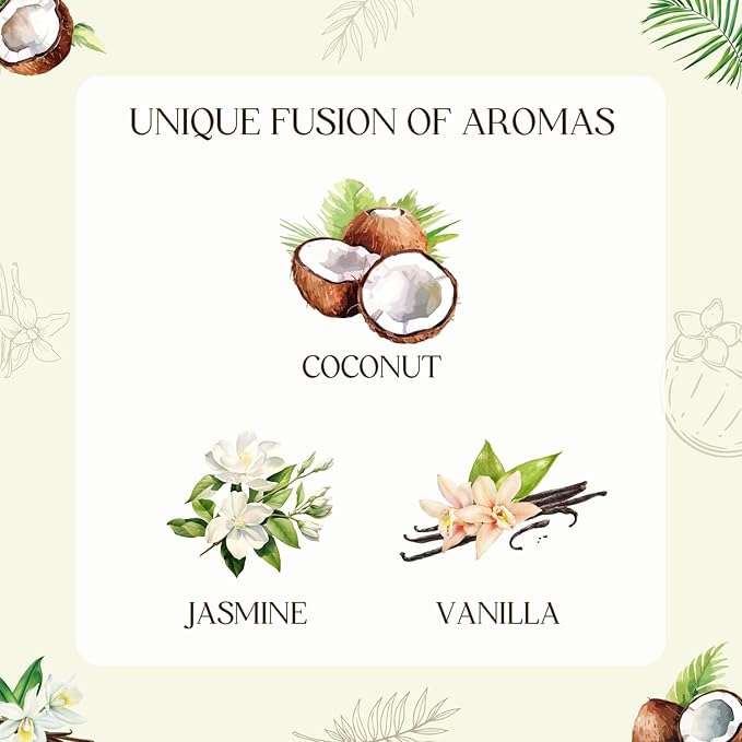 Coconut Candle, Scented Candles Gifts for Women, Candles Gift Set for Her, 3 Scented Votive Candles, Birthday Gifts for Women/Men (White, 7 oz) - Bloomnest