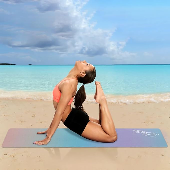 Custom Name Yoga Mat,Personalized Travel Yoga Exercise Mat,Non Slip,Perfect for Kids & Adults,Gradient Color E Series - Bloomnest
