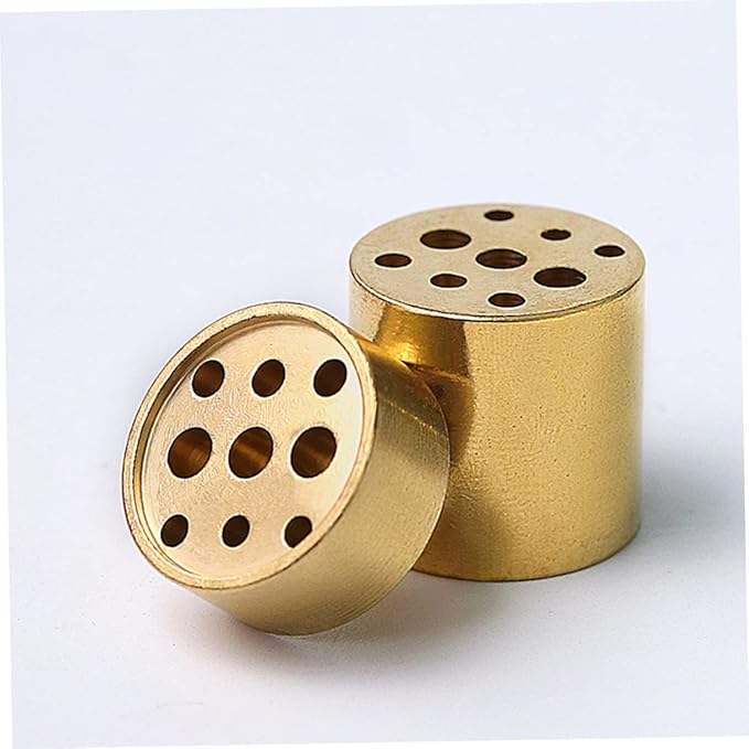 VOSAREA 4pcs Incense Stick Cone Incense Burner Waterfall Burner Base Multi-Hole Holders Brass Tower Golden Copper Conical