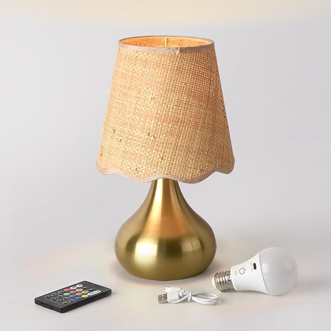 Cordless Table Lamp Rechargeable, Good Mini Table Lamp for Nightstand, Battery Operated Small Table Lamp for Small Spaces for Kitchen Counter, Bookshelf, Bedside, Bedroom, Living Room - Bloomnest