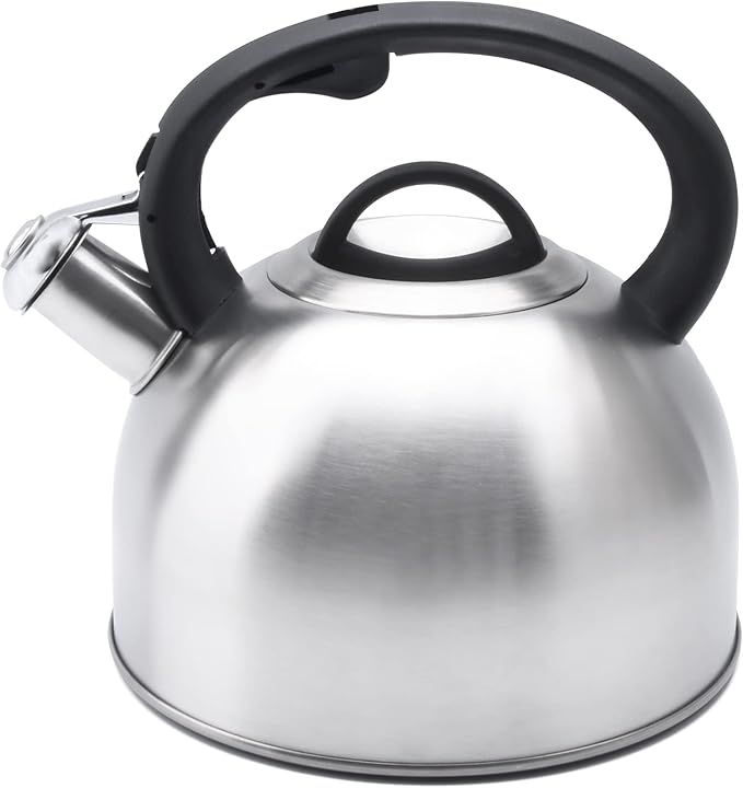 GGC 3L Tea Kettle for Stove Top, Loud Whistling Tea Kettles Water Boiler, Stainless Steel Kettle with Anti-Heat Handle and Simple Touch Button to Control Kettle Outlet - Bloomnest