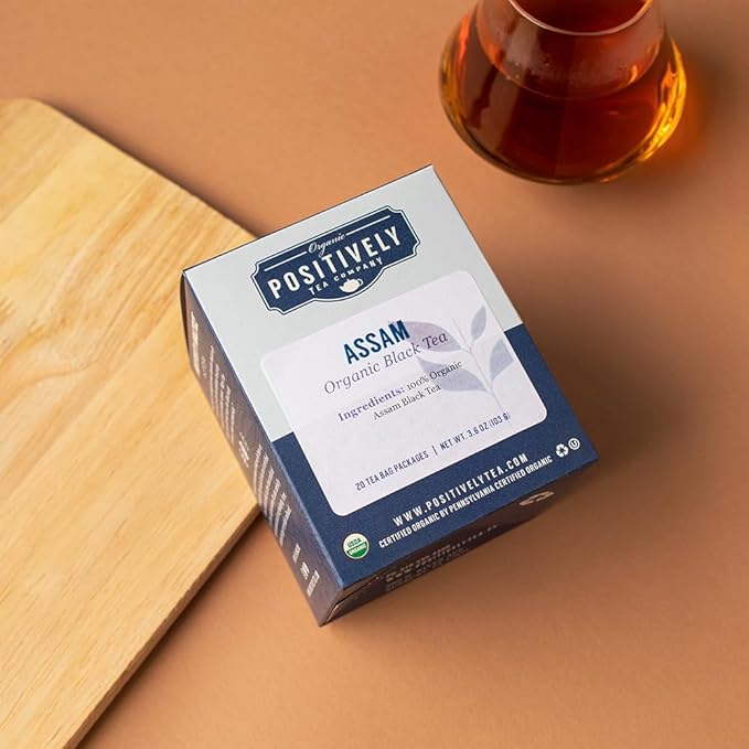 Organic Positively Tea Company, Assam Black Tea Bags, 20 Count - Bloomnest