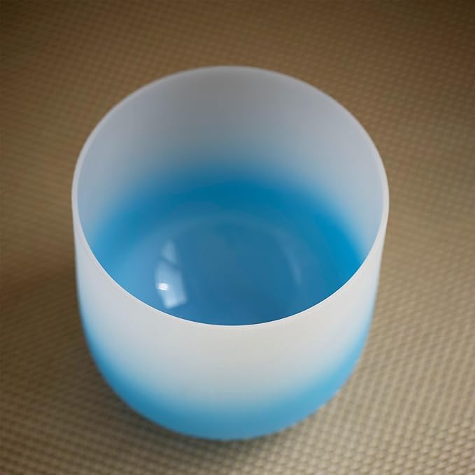 KVKA 432Hz 6-12" Set of 7 pcs Aria Colored Quartz Crystal Singing Bowl Sound Healing Tuned Bell with Carrying Case