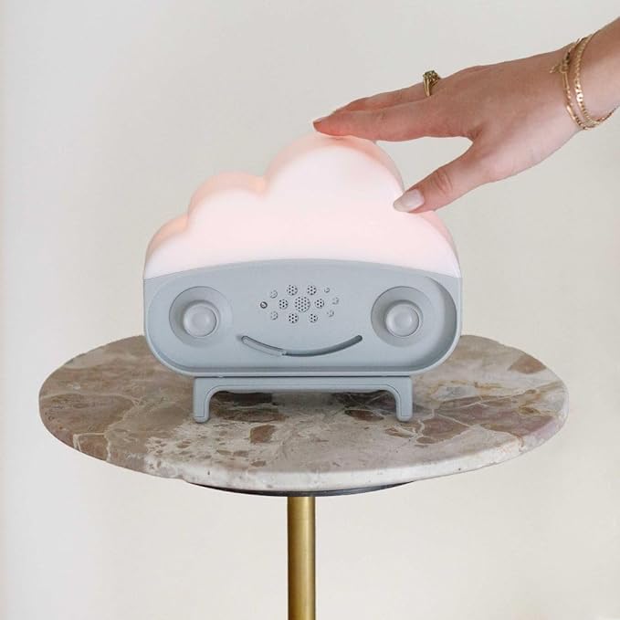 Happiest Baby SNOObie Smart White Noise Machine - Portable Baby Sound Machine with Night Light - 12 Soothing Sounds for Sleep Training, Grey - Bloomnest