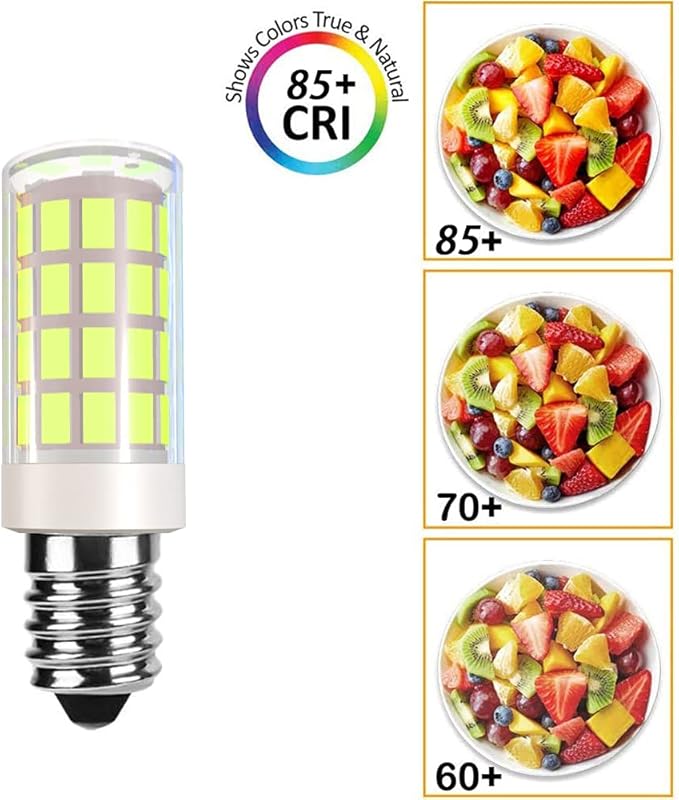 E14 LED Bulb E14 European Base Bulb E14 Cooker Hood Bulb E14 Chandelier Light Bulb 120V Replace Salt lamp,home lighting, kitchens lighting 4W(40W Halogen Equivalent)4-Pack(Daylight White 6000K) - Bloomnest