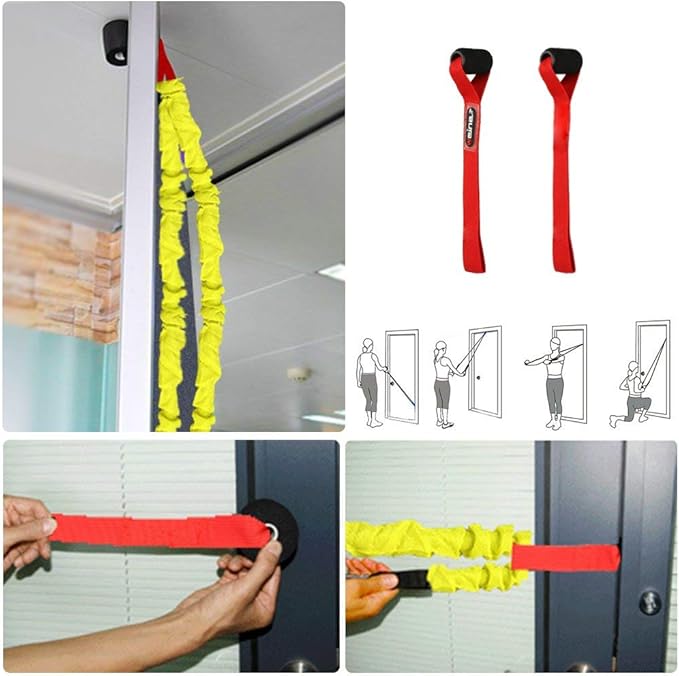 Resistance Bands, 15 Pieces Exercise Elastic Bands Set, 20lbs to 40lbs Resistance Tubes with Heavy Duty Protective Nylon Sleeves Anti-Snap for Fitness SUPALAK - Bloomnest