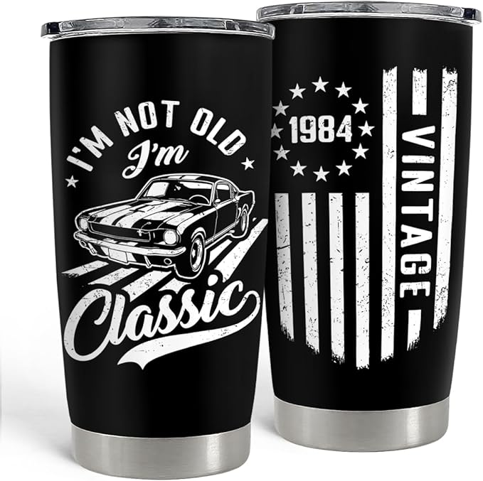 SANDJEST Tumbler for Men I’m Not Old I’m Classic 20oz 30oz Insulated Stainless Steel Coffee Cup Travel Mug Gift for Dad Grandpa Husband Father's Day Christmas Birthday - Bloomnest