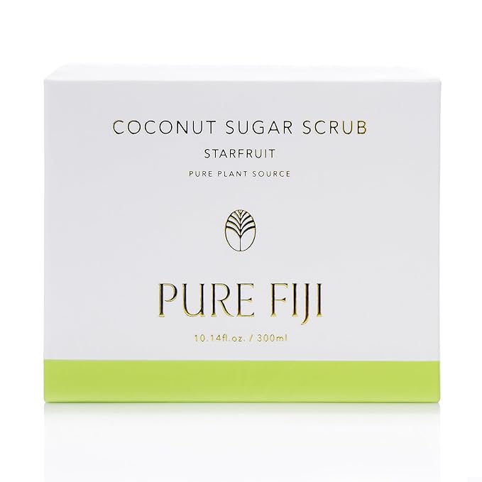Pure Fiji Coconut Sugar Body Scrub, Starfruit (10.14 Oz /300ml) - Bloomnest