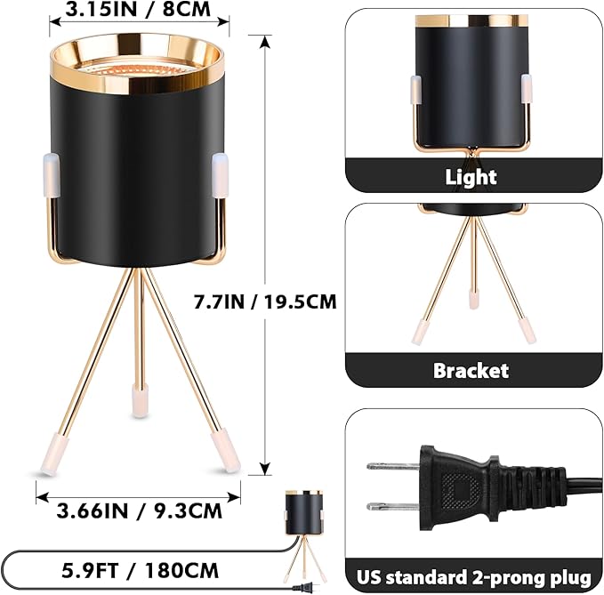Spot Lights Indoor Floor Lamp, 6W Uplighting Indoor with Remote, Dimmable & Timer & 3 Color Temperatures, 2700K to 6500K Floor Can Lights for Plants Pictures Corner Ambient Lighting, 2 Pack - Bloomnest