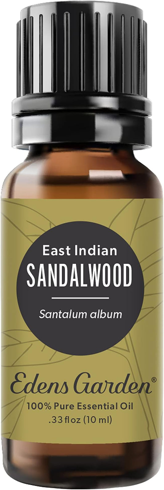 Edens Garden Sandalwood- East Indian Essential Oil- 100% Pure Premium Grade, Undiluted, Natural, Therapeutic, Aromatherapy, The Best for Diffuser, Face, Hair, Humidifiers 10 ml (.33 fl oz) - Bloomnest