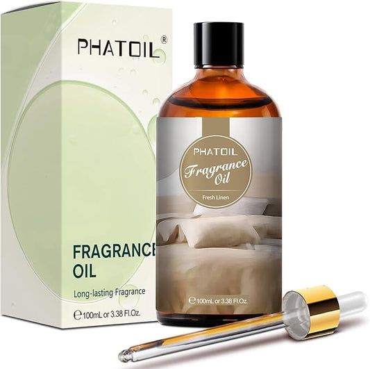 PHATOIL Fresh Linen Fragrance Oils for Aromatherapy, 3.38FL.OZ Diffuser Oils for Home, Perfect for Aromatherapy, Humidifiers, Yoga, DIY Candle and Soap Making - 100ml - Bloomnest