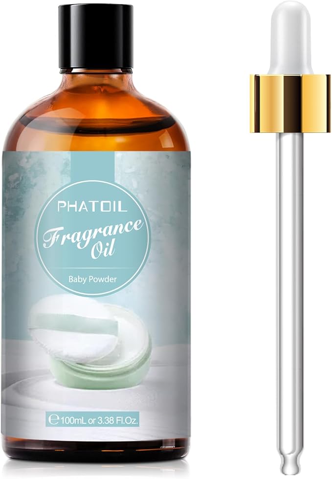 PHATOIL 3.38FL.OZ Baby Powder Fragrance Oils for Aromatherapy, Essential Oils for Diffusers for Home, Perfect for Diffuser, DIY Candle and Soap Making, DIY Scented Products - 100ml - Bloomnest