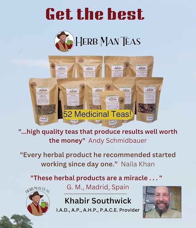 HAPPY TEA — Pleasant Organic Herbal Blend for a Feel-Good Daily Boost — by Master Herbalist Khabir — 100% Organic, Non-GMO, No Additives - Bloomnest