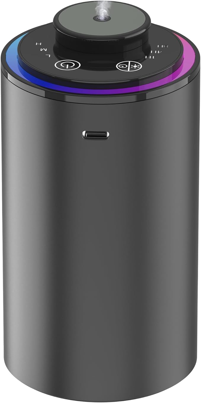 Waterless Essential Oil Diffuser, Portable Aromatherapy Diffuser,3 Countdown Timers & 3 Mist Levels for Home, Room, Car, Office - Bloomnest