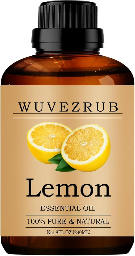 Lemon Essential Oil, 240ML Pure and Natural for Aromatherapy Diffuser - 8 Fl Oz - Bloomnest