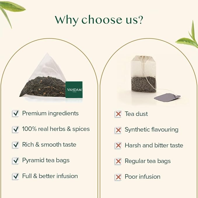 VAHDAM, Darjeeling Black Tea Bags (100 Count) High Caffeine, Non GMO, Gluten Free | Smooth & Sweet Tea With Distinguished Fruity Notes | Full Bodied - Bloomnest