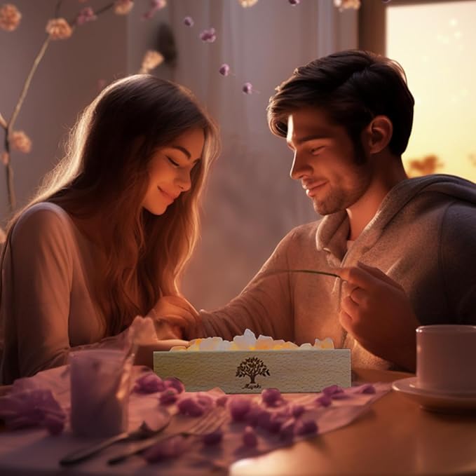 Himalayan Salt Lamp Diffuser - 300g Pink Salt with Wood Base, USB Powered, Warm Light for Aromatherapy, Relaxation, Meditation, Home Decor, Gifts