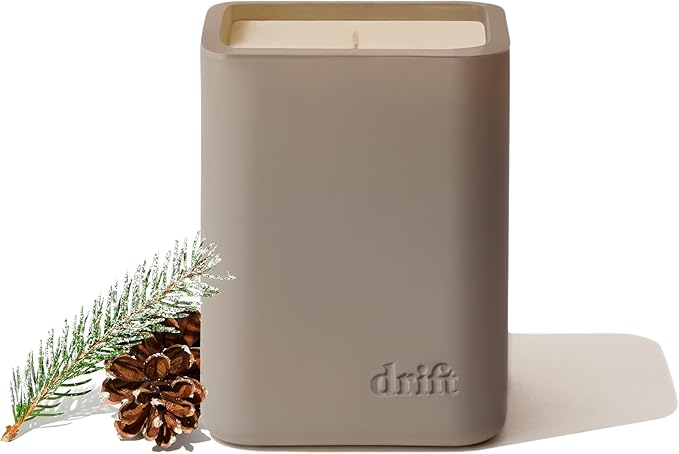Drift Frosted Spruce/Pine Scented Candle - Winter Candle Decor - 60 Day Burn Time - 10.5 oz - Bloomnest