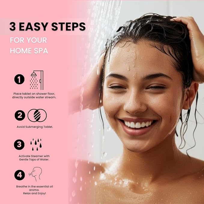 Premium Organic Shower Steamer- Shower Steamers Aromatherapy Essential Oil Infused, 6 Cubes Body Restore Shower Steamers Spa Gifts for Women, Shower Bomb - Bloomnest