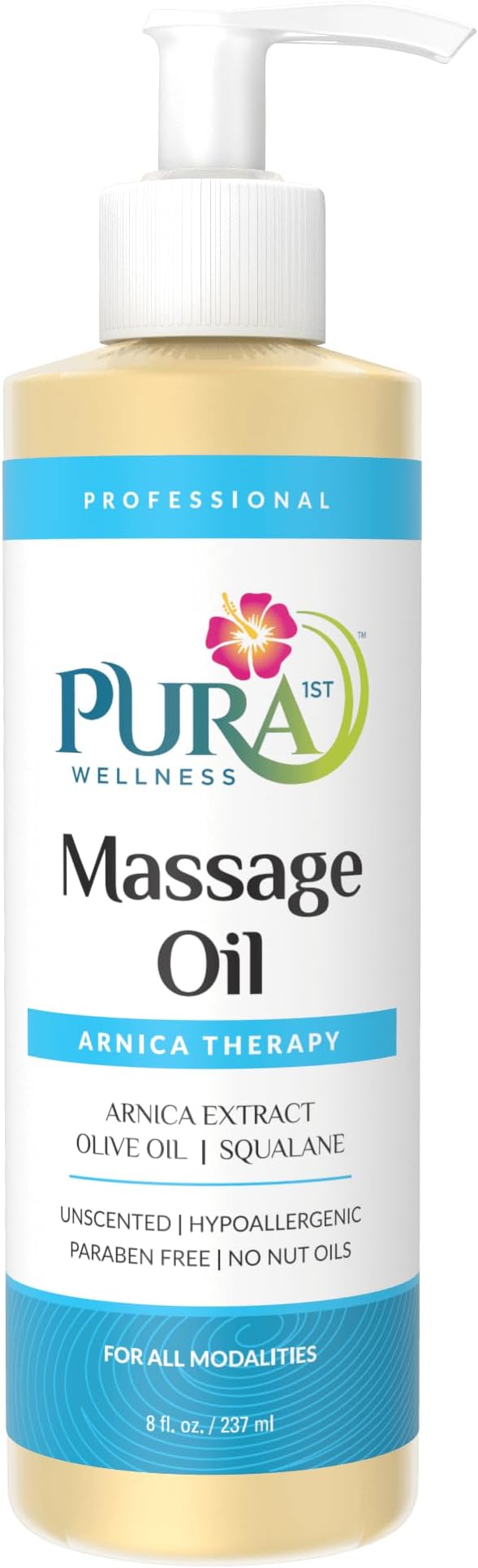Wellness Professional 8oz Arnica Oil, 8oz, Massage Oil, Unscented Deep Tissue, Arnica, Hypoallergenic Arnica Oil for Physical Therapy and Muscle Recovery - Bloomnest