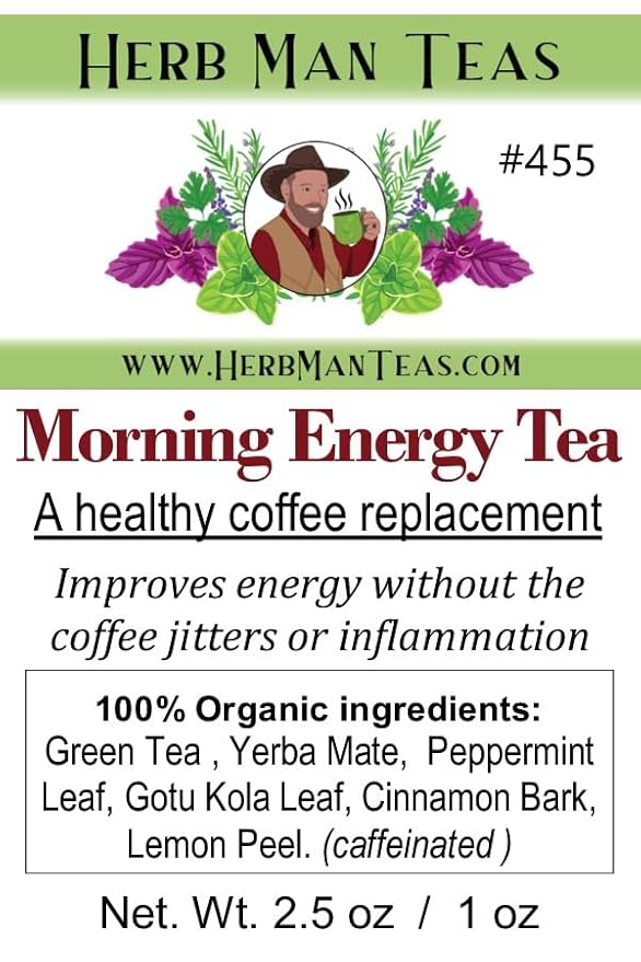 MORNING ENERGY TEA – Smooth, steady energy without coffee jitters – formulated by Master Herbalist Khabir – 100% organic, non-GMO, no additives - Bloomnest