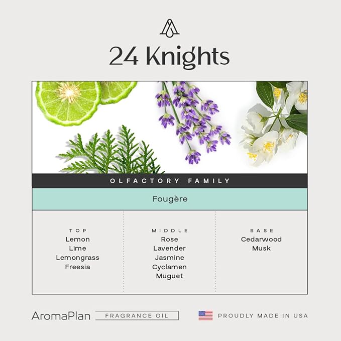 AromaPlan Hotel Scents 24 Knights 16 Fl Oz 2 Pack (946ml), Home Luxury Aroma & Hotel Fragrance Diffuser Oil- Hotel Diffuser Oil for Aromatherapy- USA Made, Bigger Bottle, Bolder Aroma & Longer Lasting - Bloomnest