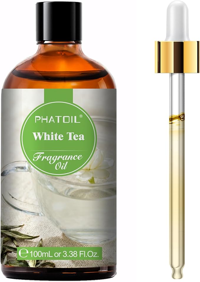 PHATOIL 3.38FL.OZ White Tea Fragrance Oils for Aromatherapy, Essential Oils for Diffusers for Home, Perfect for Diffuser, Yoga, Skin Care, DIY Candle and Soap Making - 100ml - Bloomnest