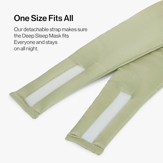 Dore & Rose Deep Sleep Mask Light Blocking, 23 Momme Mulberry Silk Eye Mask, Ultra Soft, Adjustable - Travel Sleeping Mask for Men & Women - Olive