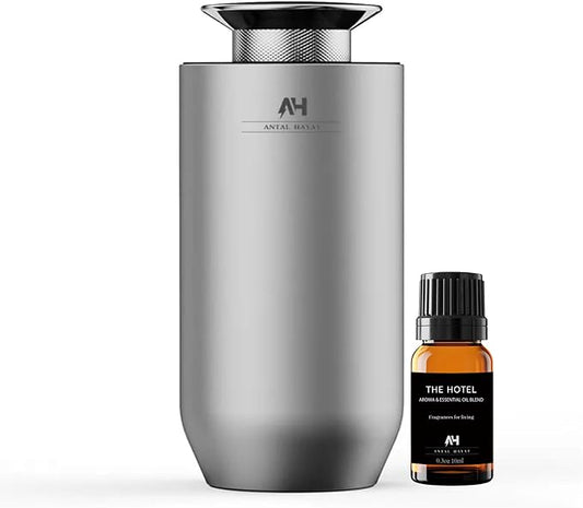 Mini Aromatherapy Diffuser with Hotel Difusor Aroma - Car Aromatherapy Essential Oil Diffuser - Home Essential Oil Diffuser - Make Your House Smell Good - Leather Scent Car Air Freshener - Ideal Gift - Bloomnest