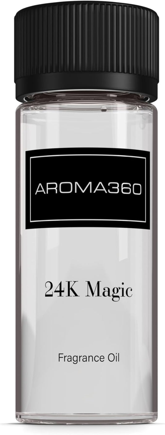 Aroma360-24K Magic Fragrance Oil Blend 50ML | Hotel Inspired Luxury Essential Oil Diffusers | Aromatherapy Scent Diffuser Oil | Citrus Beginning of Bergamot, Lemon & Lemongrass with Notes of Jasmine - Bloomnest