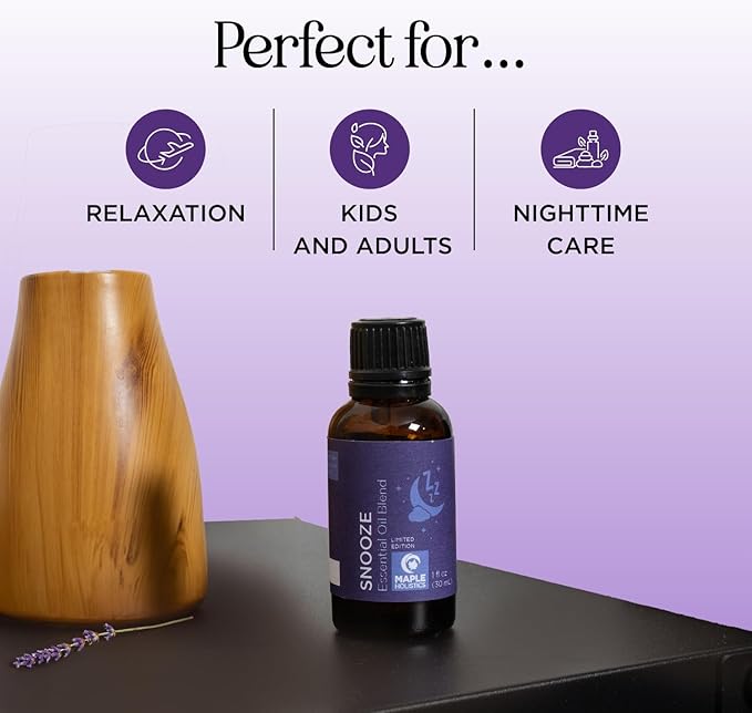 Sleep Essential Oil Blend for Diffuser - Snooze Blend Essential Oil for Sleep with Lavender Roman Chamomile Cedarwood and More - Aromatherapy Oil Blend for Peaceful Nighttime Relaxation - Bloomnest