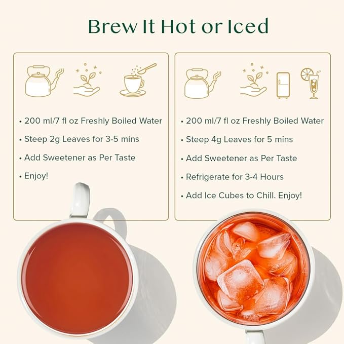 VAHDAM Earl Grey Masala Chai - High Caffeine, Non GMO, Gluten Free | Citrusy Earl Grey Tea Leaves w/ Pure Bergamot Oil | Brew Hot, Iced or Chai Latte | Vacuum Sealed Pack (50 Cups/3.53 oz) - Bloomnest