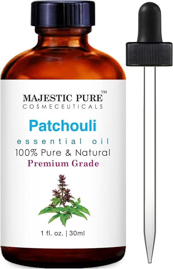 Majestic Pure Patchouli Essential Oil with Glass Dropper - 1 Fl Oz - 100% Pure and Natural Patchouli Oil - Premium Grade Essential Oils for Diffuser, Aromatherapy, Soap and Candle Making - Bloomnest