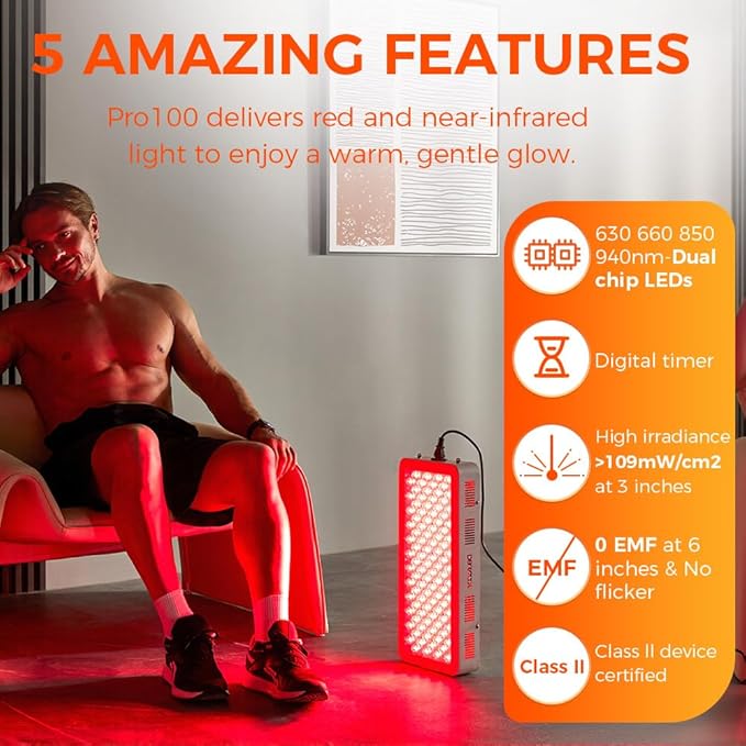 BestQool Red Light Therapy for face Body, 4 Wavelengths Infrared Red Light Therapy, 100 Elite Grade Dual Chip LEDs, High Power Red Light Panel, Infrared Light Therapy Device, Modular Design. 170W Bestqool