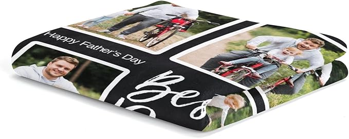 Custom Blankets with Photo, Personalized Photo Blankets Fathers Day Personalized Gifts for Dad from Daughter Son Customized Blanket with Picture - Bloomnest