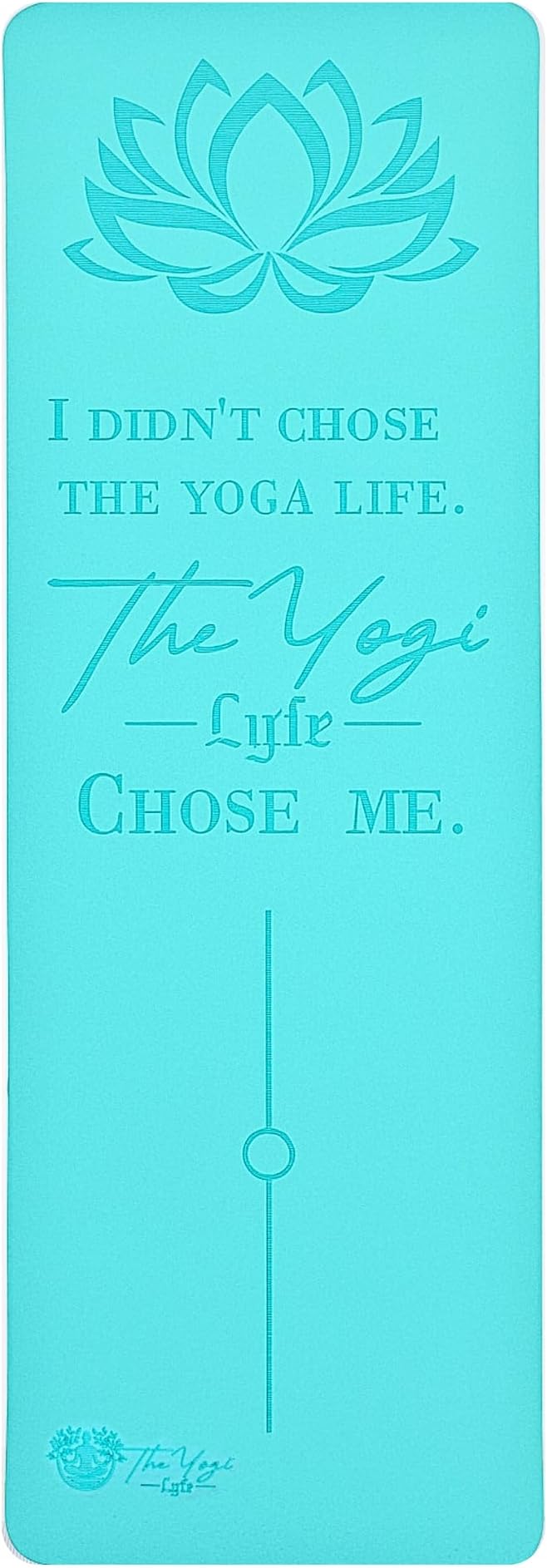 Yoga Mat – Laser-Engraved Affirmation, Non-Slip Eco TPE, 72" x 24" x 6mm, Lightweight Blue Mat for Mindful Movement and Recovery - Bloomnest