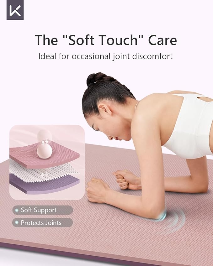 KEEP Yoga Mat Non Slip, Hot Yoga Mat for Women, 72"x24" Double-Color Exercise mat for Home Workout, Premium TPE 7mm Thickened Lightweight Workout Mat for Pilates and Fitness - Bloomnest