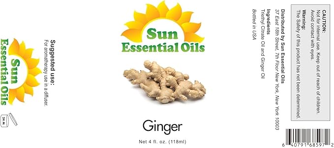 Sun Essential Oils 4oz Ginger Essential Oil - Bloomnest