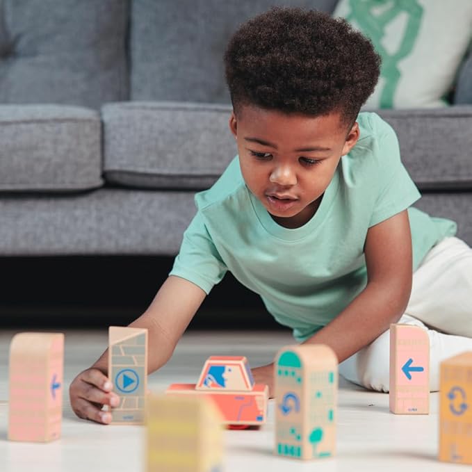 Cody Block Record & Play Expansion Set, Educational Wooden Building Blocks and Car STEM Toys for Preschool Kids Ages 7+ - Bloomnest