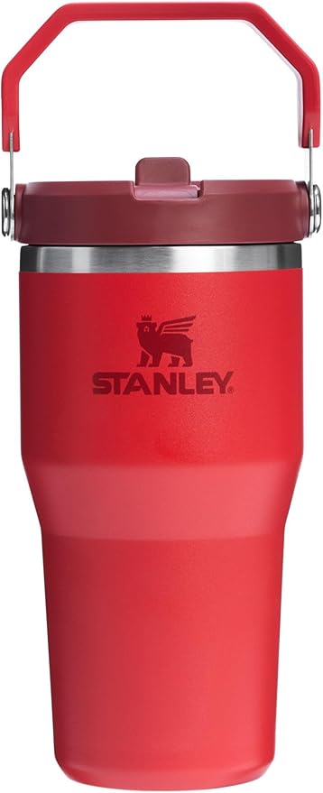 STANLEY IceFlow 2.0 Flip Straw Tumbler with Handle 20 oz | Twist On Lid and Flip Up Straw | Leak Resistant Water Bottle | Insulated Stainless Steel | BPA-Free | Chili Red - Bloomnest