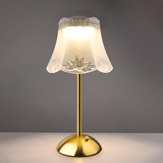 Cordless Table Lamp Rechargeable Bedside Flower Desk Lamps Battery Operated Nightstand Night Light with Touch Control Portable Outdoor Lighting LED Modern Home Decor for Bedroom, Living Room - Bloomnest